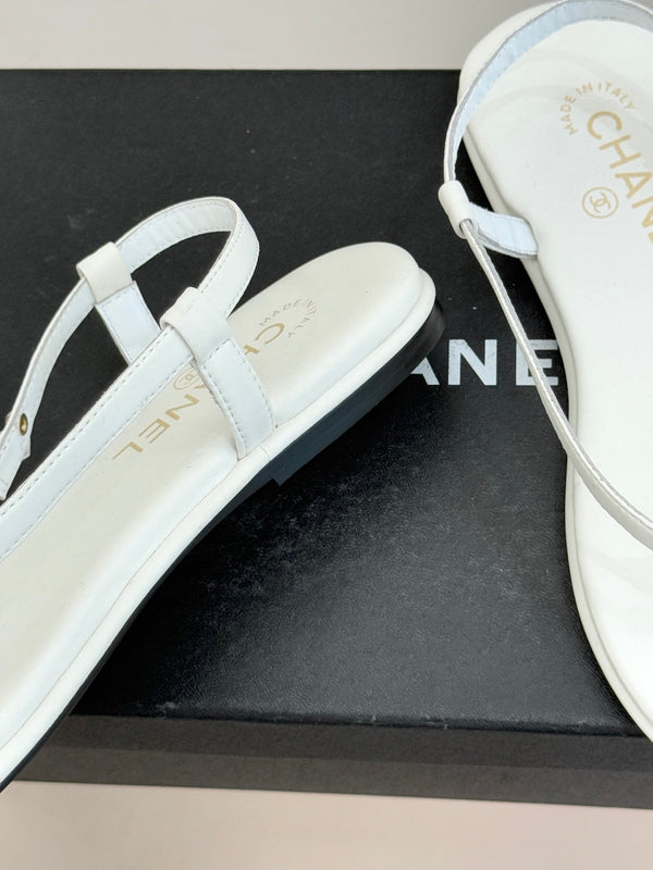 CC New Minimalist Flip-Flop Flat Sandals Calfskin 841972