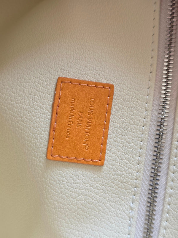 LV Monogram Zip Pouch 20cm Light Orange PVC & Leather Trim 292018