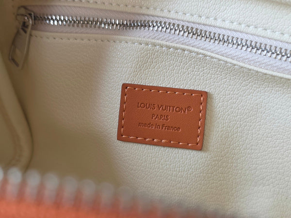 LV Monogram Zip Pouch 20cm Orange PVC & Leather Trim 292016