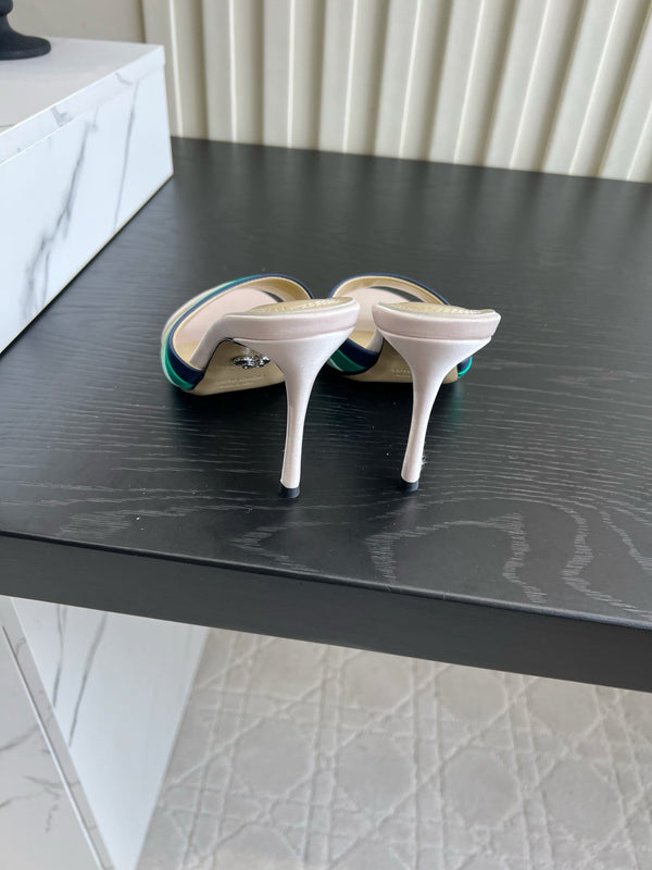 Mach Sandals 9.5cm Beige Ombre Satin 851916