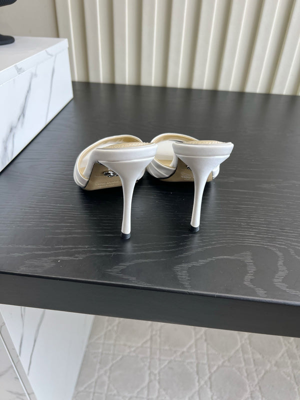 Mach Sandals 9.5cm White Ombre Satin 851915