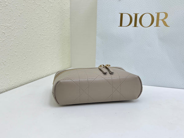 CD Cannage Vanity Chain Bag 19cm Grey Cowhide 158119