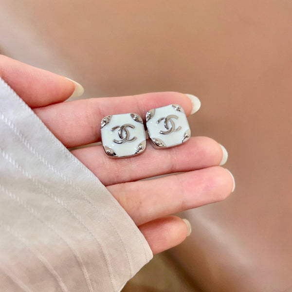 CC Square Stud Earrings 659639