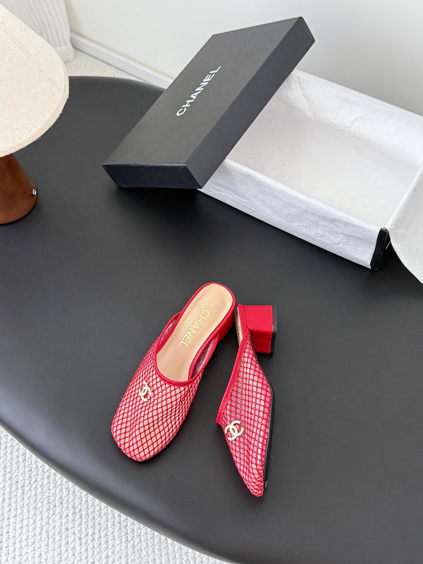 CC Coco Beach 26 CC Logo Mesh Mules Red Mesh 915142
