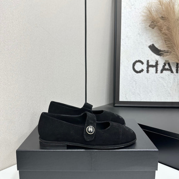 CC Mary Jane Flats Black Suede 925648