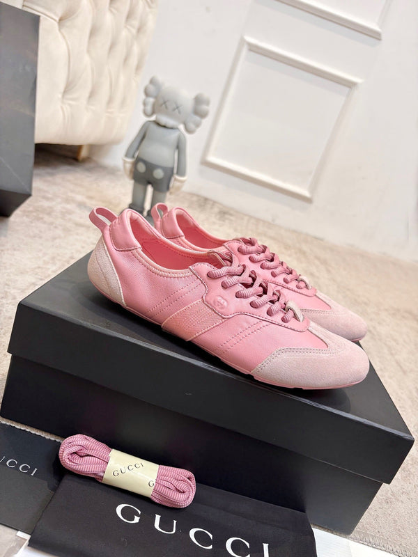 GG Flex Sneakers Pink Leather Suede 929236