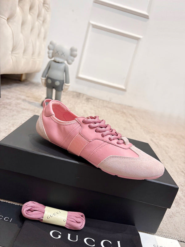 GG Flex Sneakers Pink Leather Suede 929236