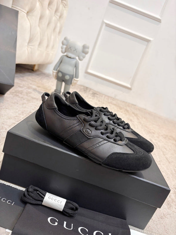 GG Flex Sneakers Black Leather Suede 929235