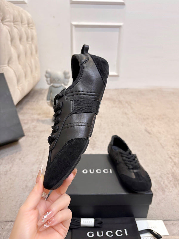 GG Flex Sneakers Black Leather Suede 929235