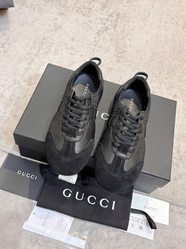 GG Flex Sneakers Black Leather Suede 929235