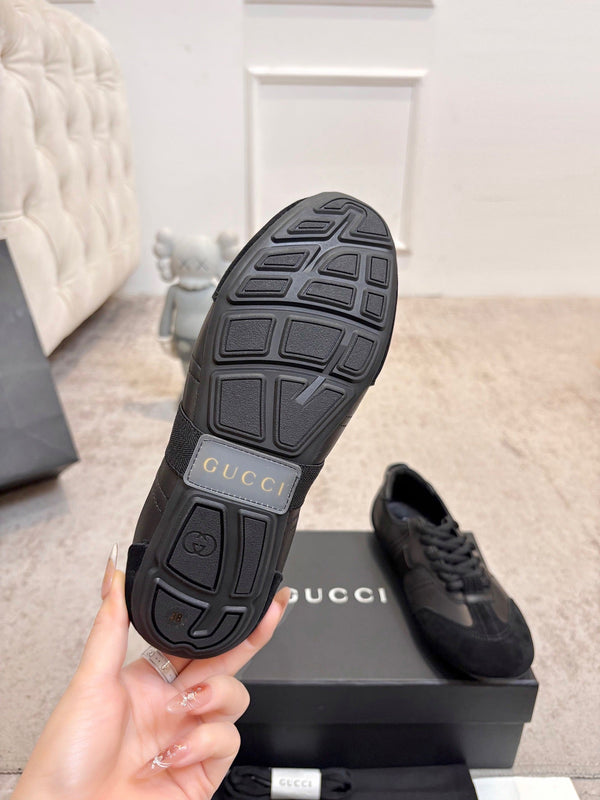 GG Flex Sneakers Black Leather Suede 929235
