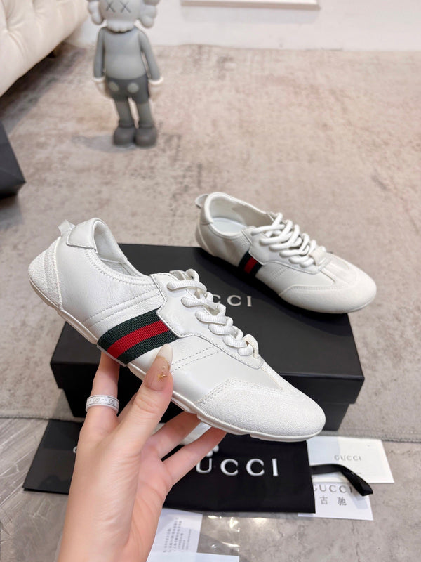 GG Flex Sneakers White Leather Suede 929234