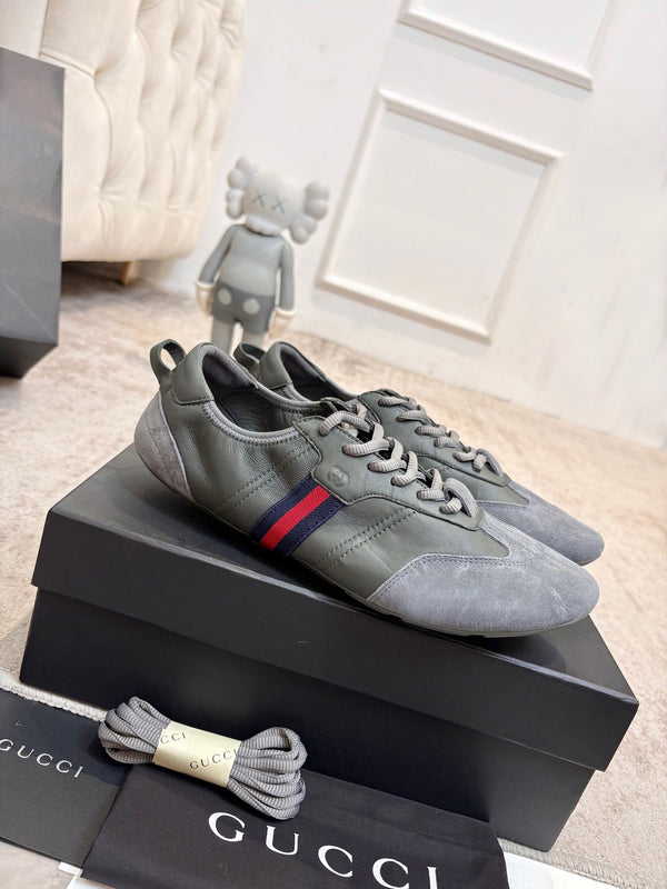 GG Flex Sneakers Grey Leather Suede 929233