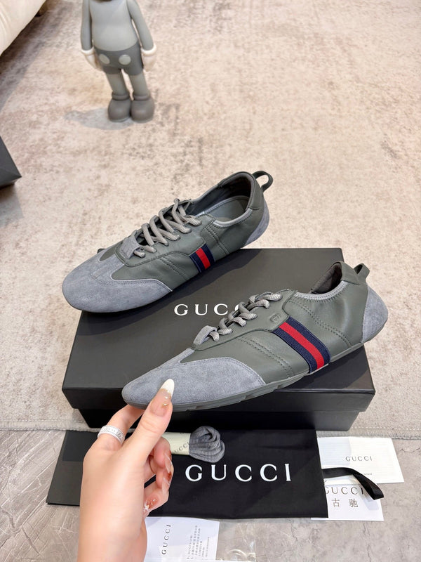 GG Flex Sneakers Grey Leather Suede 929233