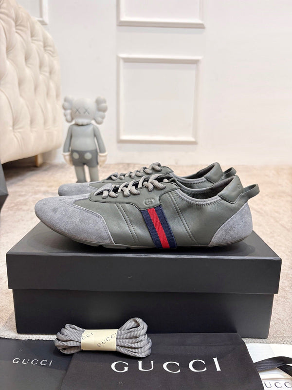GG Flex Sneakers Grey Leather Suede 929233