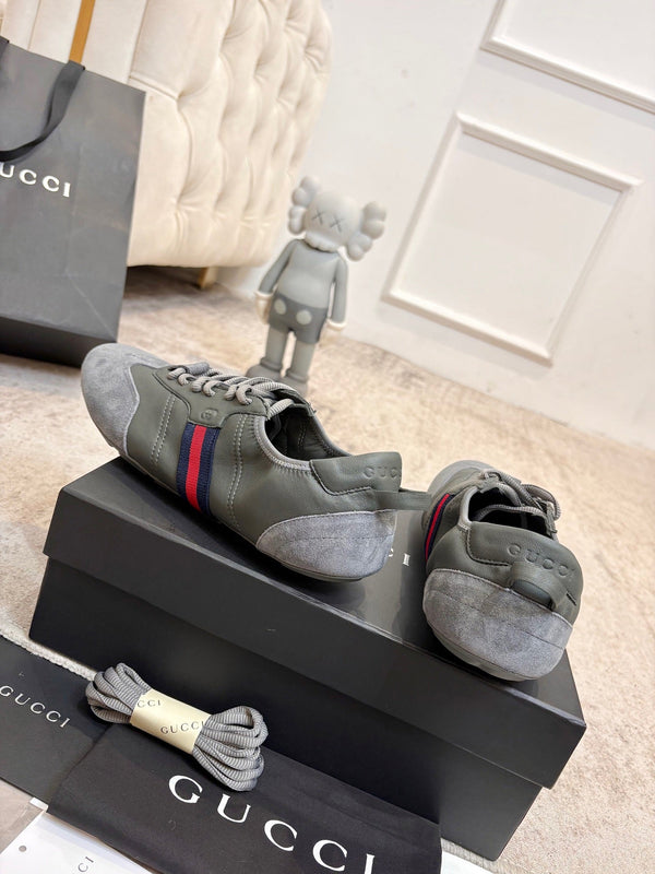 GG Flex Sneakers Grey Leather Suede 929233