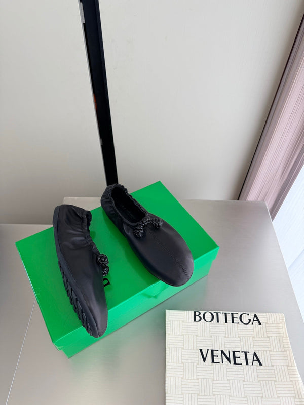 BV Fantasmina Ballerina Flats Black Leather 929581
