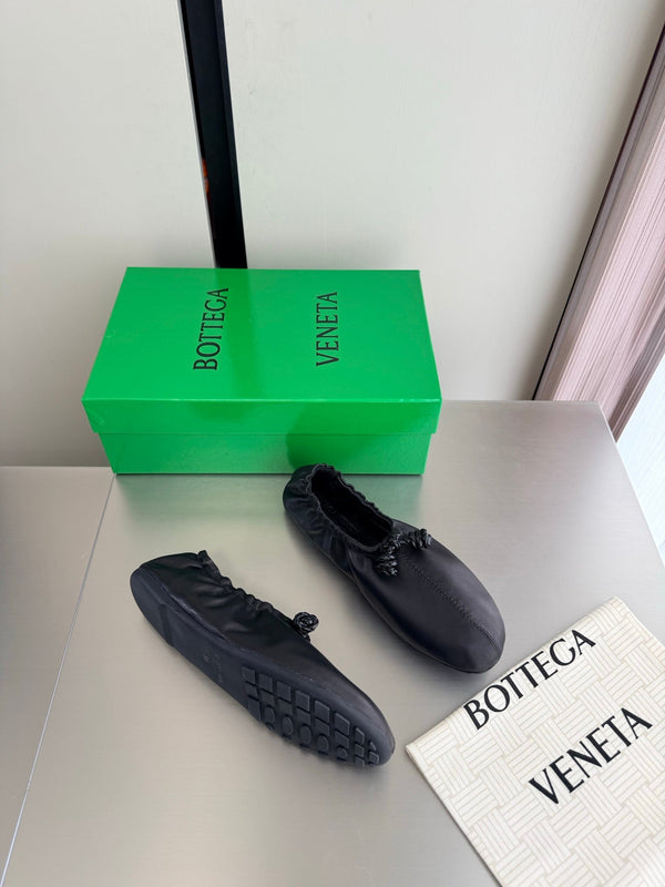 BV Fantasmina Ballerina Flats Black Leather 929581