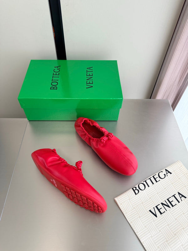 BV Fantasmina Ballerina Flats Red Leather 929580