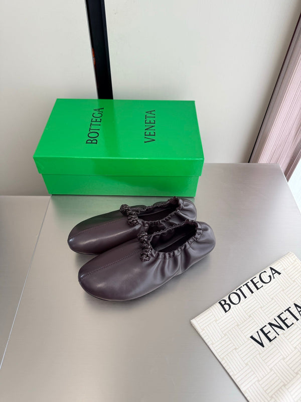 BV Fantasmina Ballerina Flats Chocolate Leather 929579