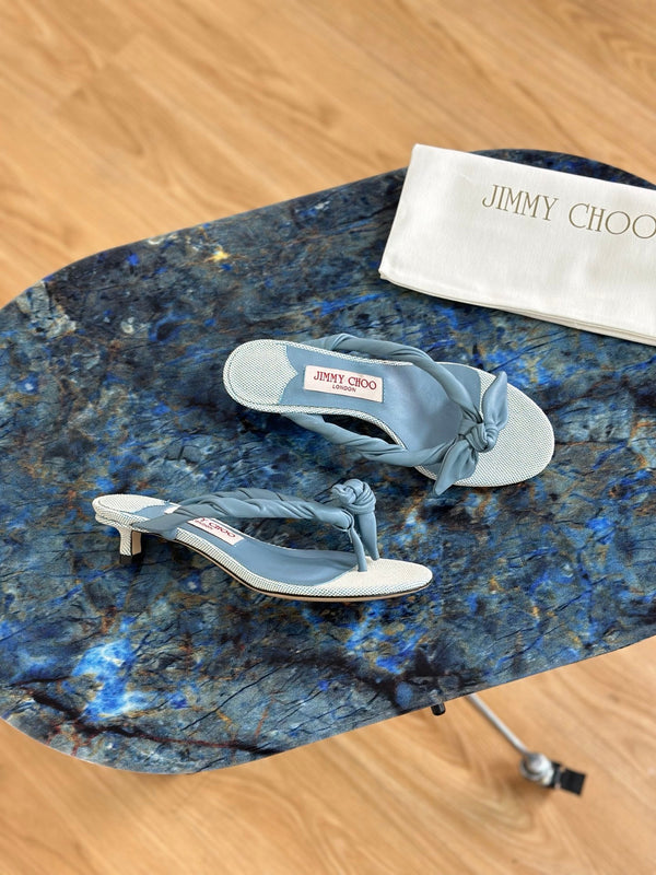 JC Liss 30MM Sandals Blue Leather 929067