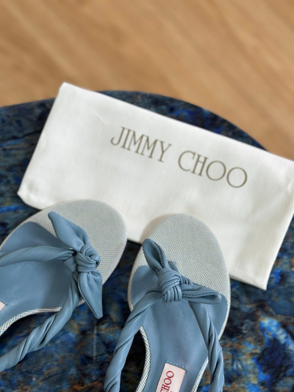JC Liss 30MM Sandals Blue Leather 929067