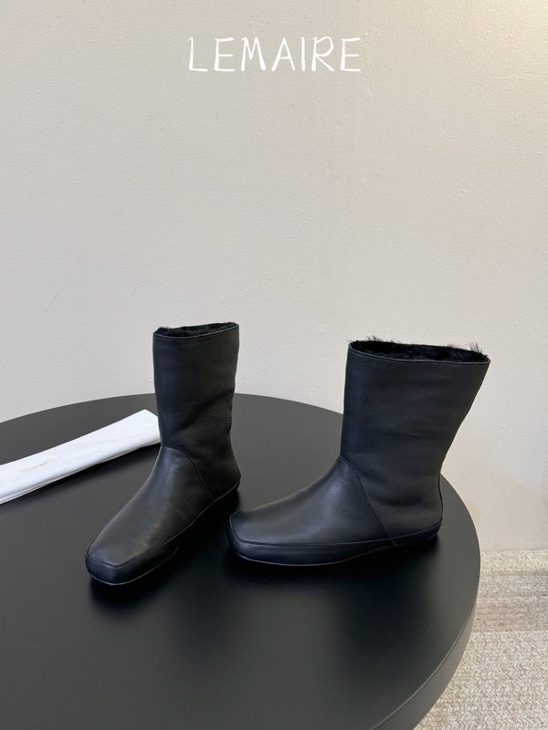TR 26S Toni Ankle Boots Black Calfskin Shearling 933559