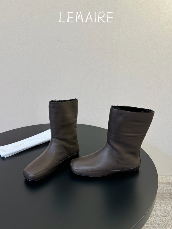 TR 26S Toni Ankle Boots Chocolate Calfskin Shearling 933558