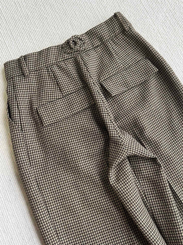 CC Straight Leg Trousers Brown Wool 412419
