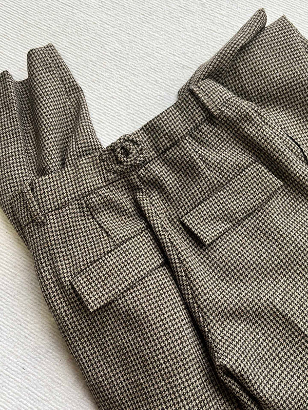 CC Straight Leg Trousers Brown Wool 412419