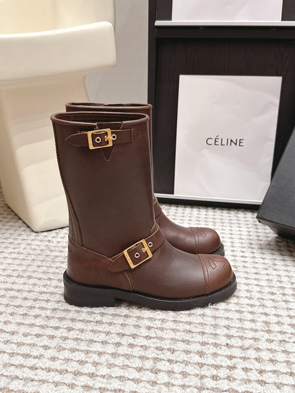 CC 26 Vintage Engineer Boots Brown Leather 930518