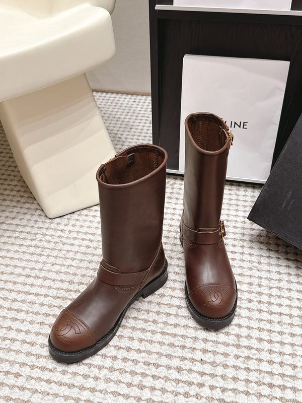 CC 26 Vintage Engineer Boots Brown Leather 930518