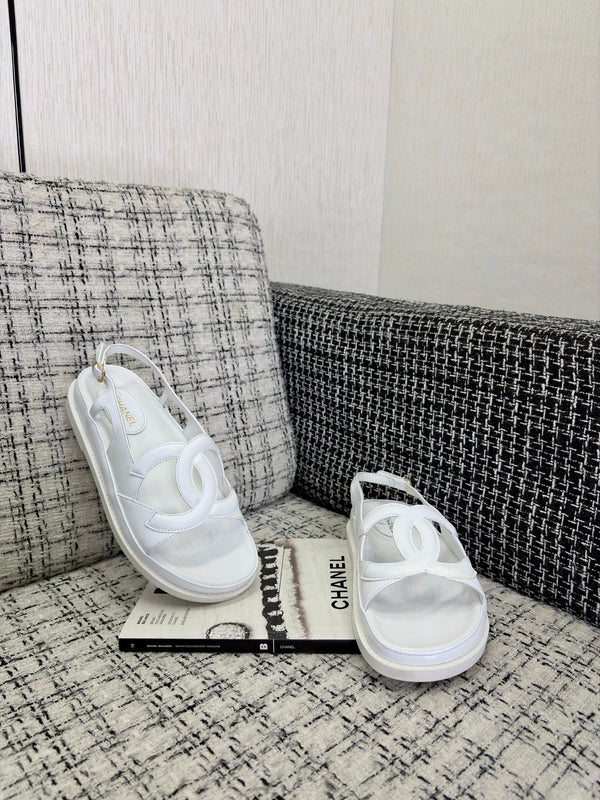 CC Sandals White Leather 935911