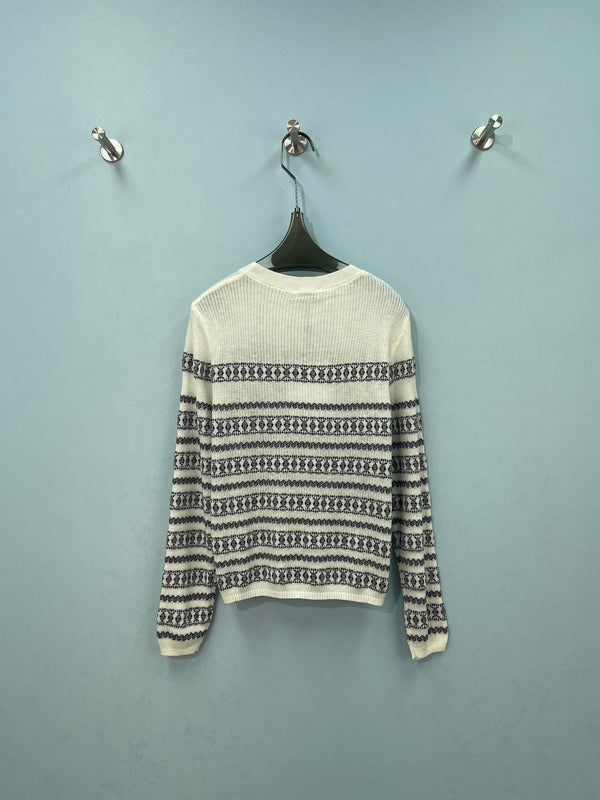 CC Geometric Crewneck Sweater Wool 747518