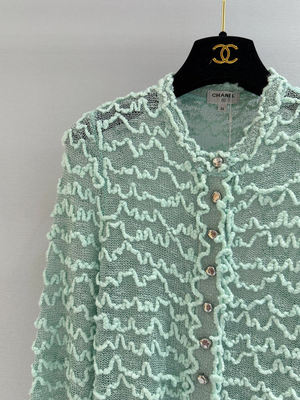 CC Métiers d'Art 2026 Sheer Cardigan Silk 750204