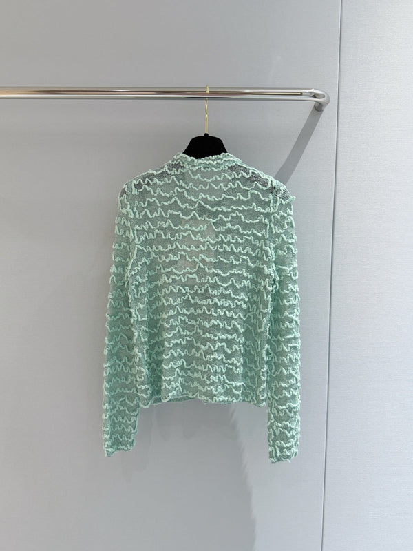 CC Métiers d'Art 2026 Sheer Cardigan Silk 750204