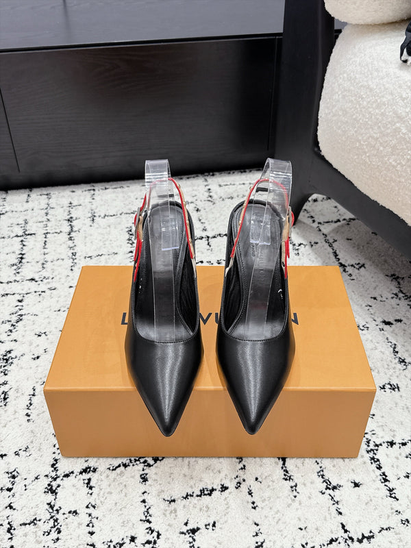LV My Way Slingback Pumps 9.5CM Black Leather 979691