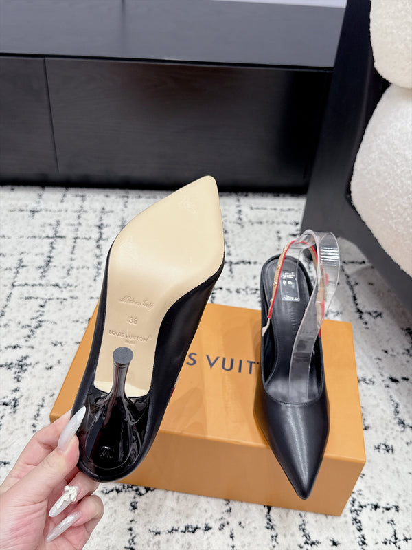 LV My Way Slingback Pumps 9.5CM Black Leather 979691
