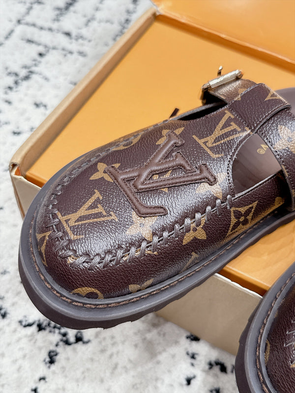 LV Cosy Mule Brown Monogram Leather 979720