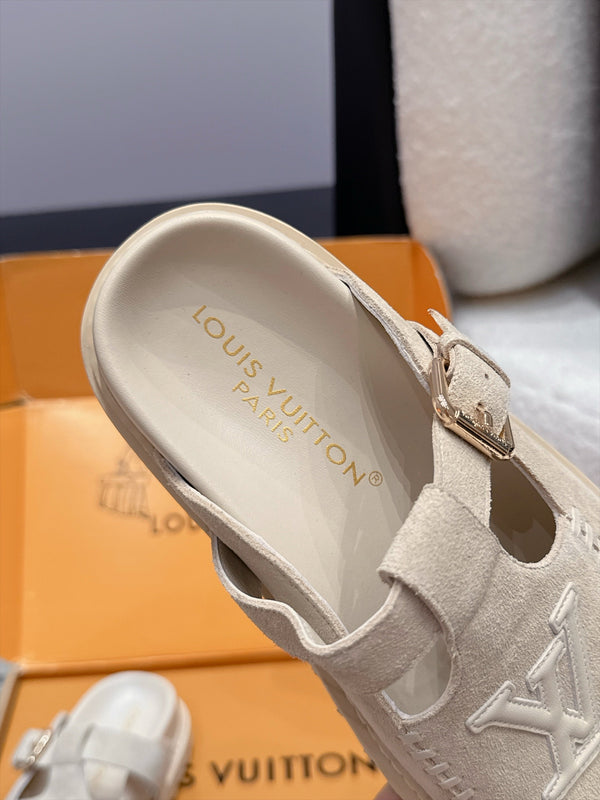 LV Colorado Mule Logo Light Beige Suede 979717