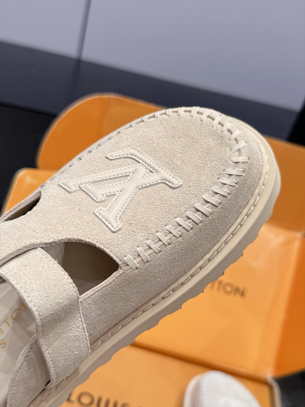 LV Colorado Mule Logo Light Beige Suede 979717