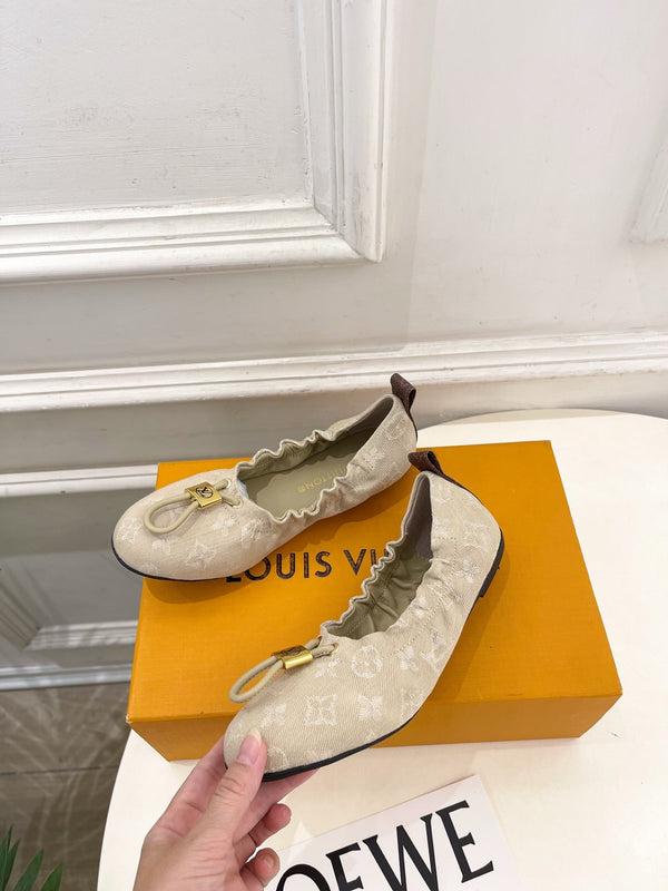 LV Nolita Ballerina Monogram Beige Denim 979545