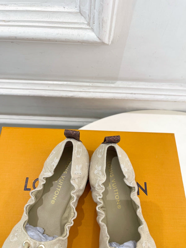 LV Nolita Ballerina Monogram Beige Denim 979545