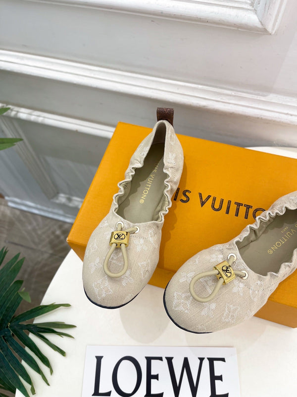 LV Nolita Ballerina Monogram Beige Denim 979545