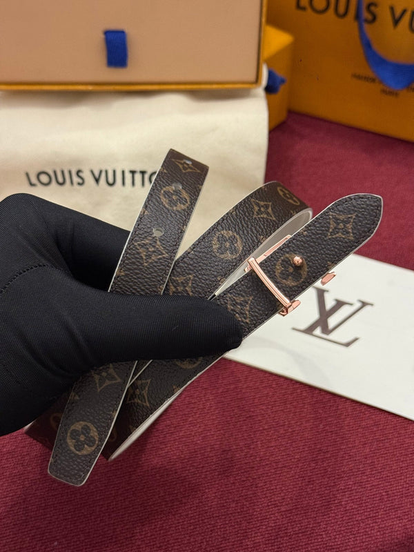 LV Bloom Reversible Belt 20mm Monogram Calfskin 215150
