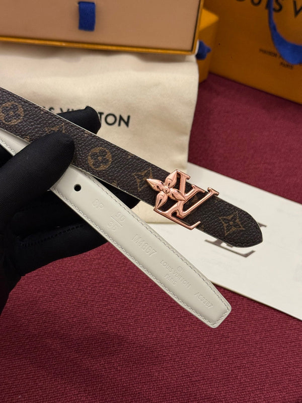 LV Bloom Reversible Belt 20mm Monogram Calfskin 215150