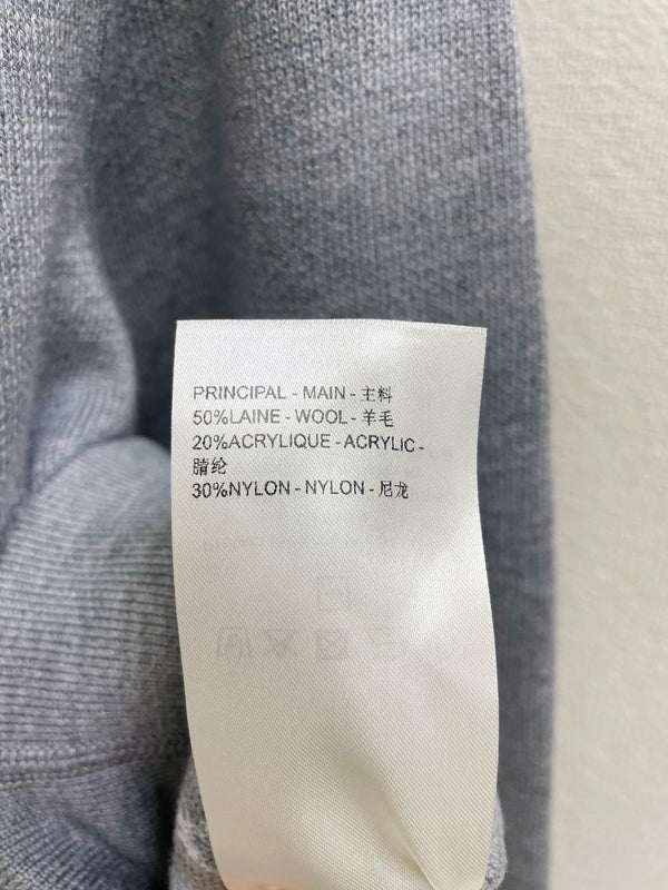 LV Scarf Collar Jacket Grey Wool-Silk Blend 413795