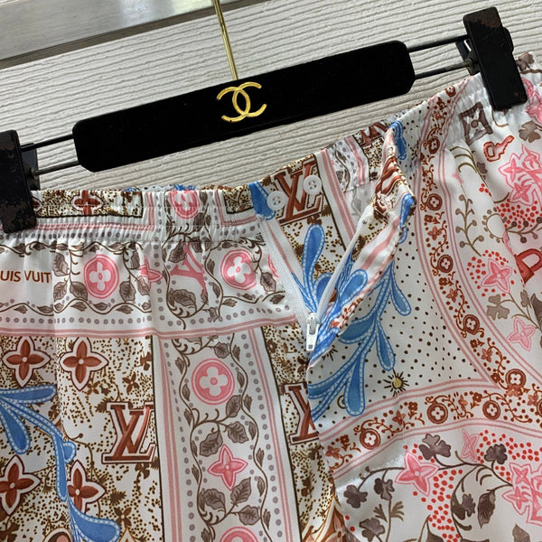 LV Shirt & Shorts Set Multicolor Silk 411825