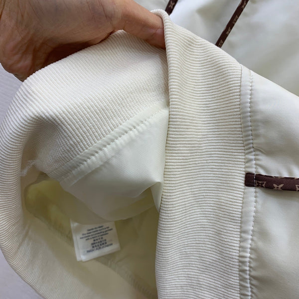 LV Short-Sleeve Stand Collar Jacket Cream 416728