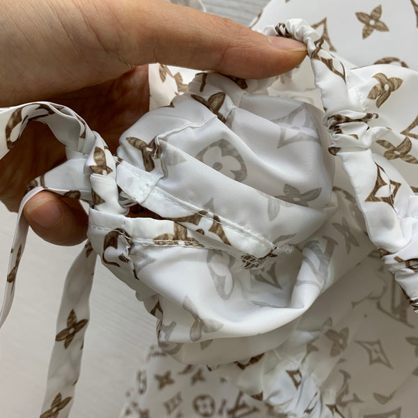 LV Monogram Hooded Jacket Cream 416616